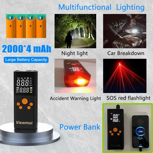 Miniatura 3 de Inflador de neumáticos, compresor de aire portátil, inflado 2 veces más rápido e inflador de aire inteligente inalámbrico de 150 PSI, bomba