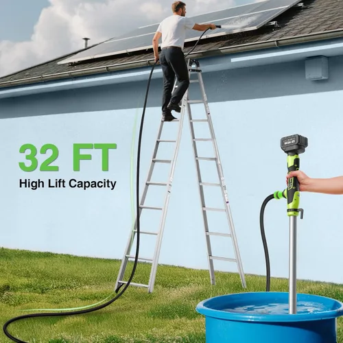 Miniatura 3 de Bomba de Transferencia de Agua Inalámbrica de Varilla, Bomba de Sumidero Portátil Alimentada por Batería con 2 Baterías Recargables de 4000mAh