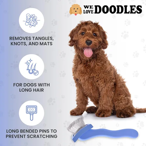 Miniatura 6 de Cepillo Slicker para perros, suministros de aseo para perros, el mejor cepillo para garabatos y caniches para perros de pelo - Goldendoodle Pin