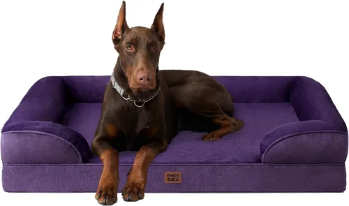 Miniatura 24 de EHEYCIGA - Cama ortopédica para perro grande, impermeable, de espuma viscoelástica y espuma tipo caja de huevos, bordes elevados, antideslizante