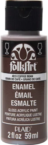 FolkArt Pintura esmaltada para vidrio y cerámica en varios colores (2 onzas), 4013, grano de café Granos de café