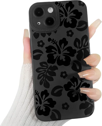 Miniatura 28 de Lovmooful Funda compatible con iPhone 13, bonito diseño de hongos negros para niñas y mujeres, TPU suave a prueba de golpes, protector femenino