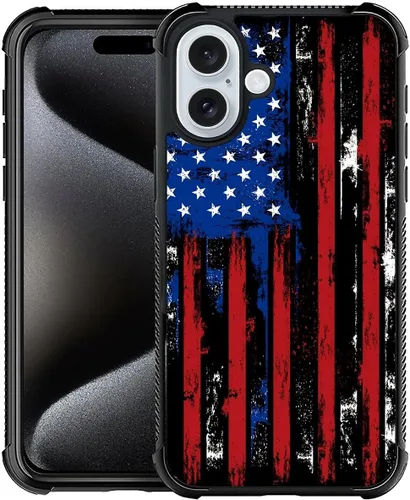 Miniatura 88 de Funda compatible con iPhone X/XS, diseño de bandera estadounidense de béisbol, TPU suave, a prueba de golpes, de vidrio templado, para iPhone X/XS