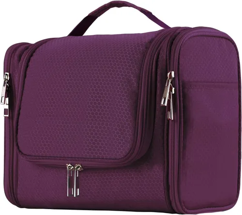 Miniatura 13 de Buruis - Neceser grande para hombres y mujeres, bolsa de viaje colgante para maquillaje, cosméticos, afeitado, artículos de tocador, kit Dopp