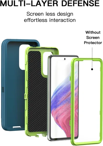 Miniatura 3 de AICase Funda para Galaxy A53 5G, resistente protección contra caídas, cuerpo completo, a prueba de golpes, a prueba de polvo, militar, resistente