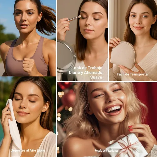 Miniatura 8 de SUSIKEKI 6 Colores Mini Paleta de Sombras de Ojos Maquillaje Neutro Nude Ahumado Sombra de Ojos Taupe y Marrón Mate Paleta de Maquillaje con Espejo
