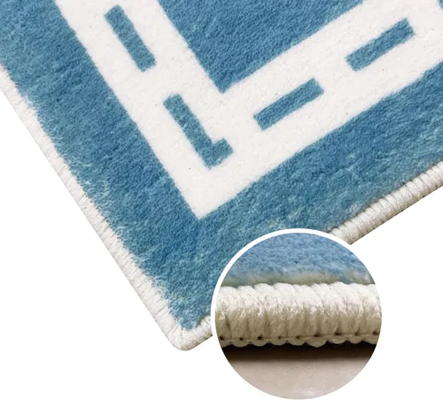 Miniatura 10 de Alfombra de juego infantil de 4 x 6 pies, alfombra grande de Hopscotch para niños, para dormitorio, sala de juegos, alfombra suave para aula, área