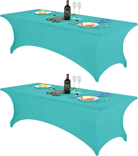 Miniatura 179 de FORLIFE - Funda de mesa de elastano, mantel ajustado de 4 pies para mesas rectangulares, funda elástica para patio, universal para bodas, banquetes