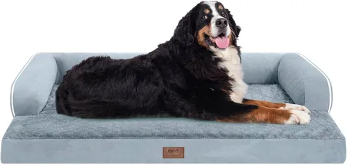 Miniatura 34 de Cama ortopédica impermeable para perros pequeños, cama para perros de tamaño mediano, cómoda cama para mascotas y gatos con lados, funda extraíble