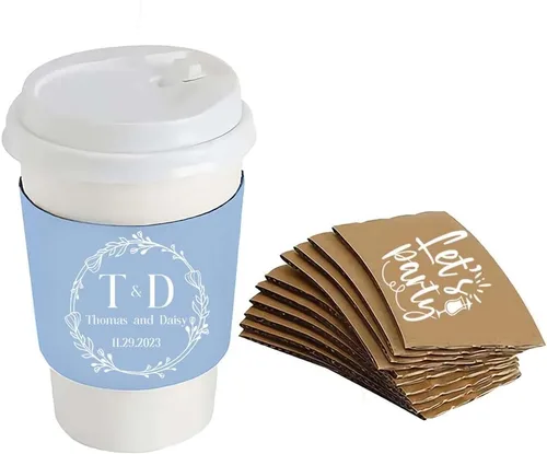 Miniatura 3 de Las mangas personalizadas de la taza de café de la boda 1000PCS encargan las mangas