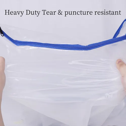Miniatura 4 de 1 bolsa de almacenamiento para colchón de cuna con cremallera, bolsa de colchón impermeable de plástico de 3 mil para mudanza