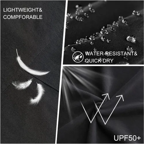 Miniatura 5 de Arunlluta Pantalones de senderismo para hombre, pantalones de viaje para senderismo, resistentes al agua, pantalones de trabajo para hombre