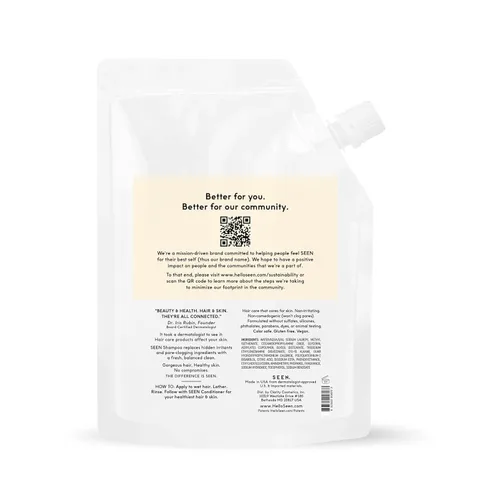 Miniatura 2 de SEEN Champú Eco-Refill - No Comedogénico y Champú para el Cabello - Desarrollado por Dermatólogos - Seguro para Piel Sensible, con Eczema y Propensa