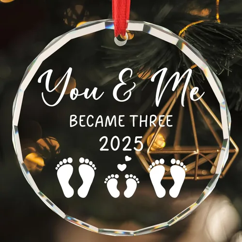 Miniatura 9 de Regalos para bebés recién nacidos para parejas en 2026 We Became a Family of Four Baby's First Christmas Ornament First Time Parents Mom Dad Gifts
