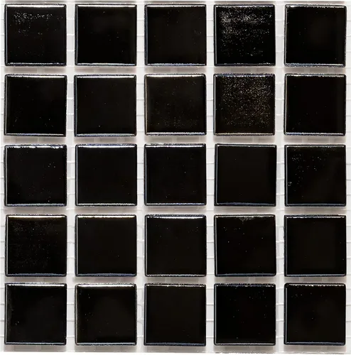 URBN Azulejo de Mosaico de Vidrio Iridiscente Contemporáneo Casi Negro Pero Gris Oscuro para Interiores y Exteriores - Azulejo de Muestra (4-1/3