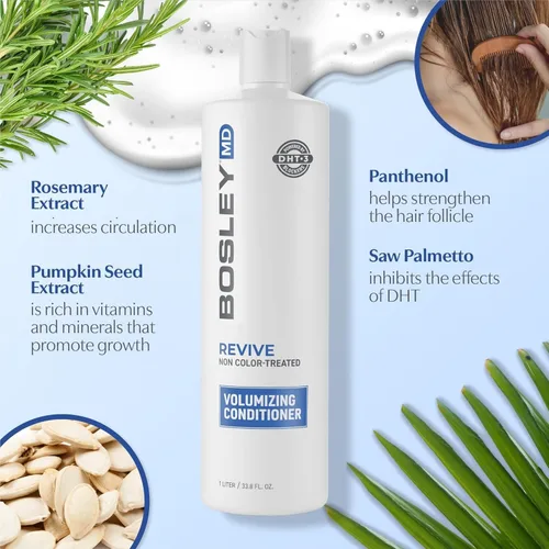 Miniatura 5 de BosRevive - Acondicionador voluminizador para un cabello notablemente adelgazante, sin tratamiento de color, palma enana americana con bloqueo