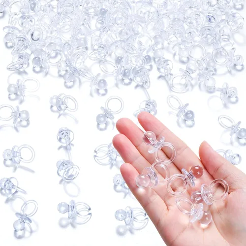 Miniatura 11 de 50 mini chupones para juegos de baby shower para niños, lindos chupetes de 1.25 pulgadas, chupete acrílico a granel para dispersión de mesa de Azul