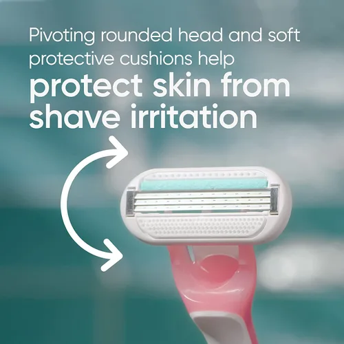 Miniatura 5 de Gillette Venus Maquinillas de afeitar desechables sensibles para mujeres con piel sensible, 6 unidades, ofrece un afeitado cercano con comodidad