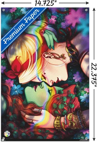 Miniatura 3 de DC Comics - Póster de pared de Harley Quinn y Poison Ivy Pride con pasadores