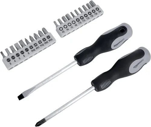 Miniatura 6 de Amazon Basics Juego de herramientas manuales de mecánico y reparación del hogar general de 65 piezas con estuche de almacenamiento, portátil, asas