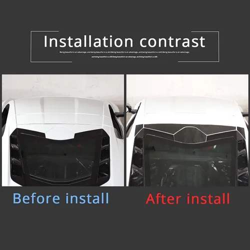 Miniatura 3 de Tapa de fibra de carbono para maletero compatible con Corvette C8 Stingray Z06 Z51 2020 2021 2022 2022 2023 (para techo trasero de automóvil)