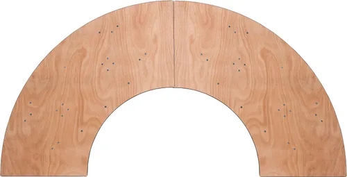 Miniatura 5 de BizChair Mesa plegable para banquetes de madera serpentina de 5.5 pies x 2 pies