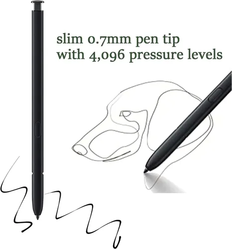 Miniatura 7 de Galaxy S23 Ultra S Pen sin repuesto Bluetooth para Samsung Galaxy S23 Ultra SM-S918B, SM-S918B/DS, SM-S918U, SM-S918U1, SM-S918W, SM-S918N, Negro