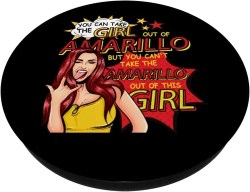 Miniatura 2 de Retro Girl From Amarillo - Comic Style - Amarillo Girl PopSockets Swappable PopGrip