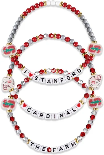 Miniatura 106 de FOCO NCAA unisex-adulto Paquete de 3 Pulseras de la Amistad con Cuentas con Logotipo de Equipo Universitario de la NCAA Oficialmente Licenciadas