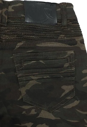 Miniatura 4 de X RAY Pantalones cortos para bebés y niños pequeños, cintura elástica, rasgados, moto, desgastados, pantalones cortos de mezclilla elásticos