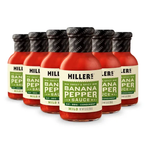 Miniatura 11 de Miller's Mustard- Salsa picante de plátano y mostaza roja, salsa picante de plátano y pimienta, el mejor uso para alitas de pollo, hamburguesas