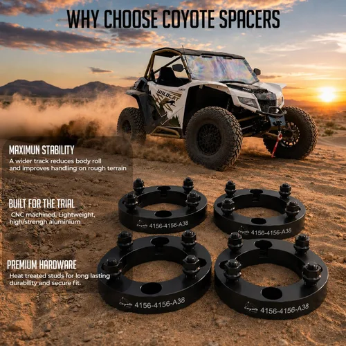 Miniatura 2 de Wheel Accessories Parts 2 piezas de espaciadores de rueda para ATV UTV de 4 en 156 mm 4x156 mm, 1 pulgada de espesor, 130 mm de buje, perno de rosca
