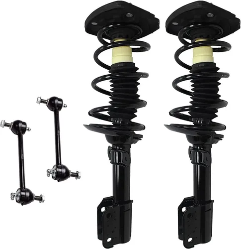 Miniatura 12 de Detroit Axle - Kit de 4 barras estabilizadoras delanteras para Ford F-150 2021 2022 2023 2024, 2 puntales con resorte helicoidal, 2 eslabones