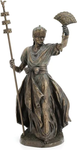 UNICORN STUDIO - Escultura de 12 pulgadas con acabado de bronce de resina fundida en frío Orisha Santeria Yoruba