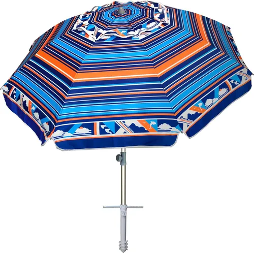 Miniatura 14 de AMMSUN Sombrilla de playa resistente de 7 pies con anclaje de arena y refugio solar inclinable, protección UPF50+, sombrilla y sombrillas para Spray