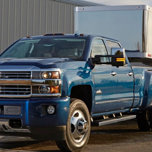Miniatura 5 de ROCCS Luces intermitentes de señal de giro blancas DRL LED para espejo lateral de remolque, compatibles con Chevy Silverado GMC Sierra 2014–2019 OEM