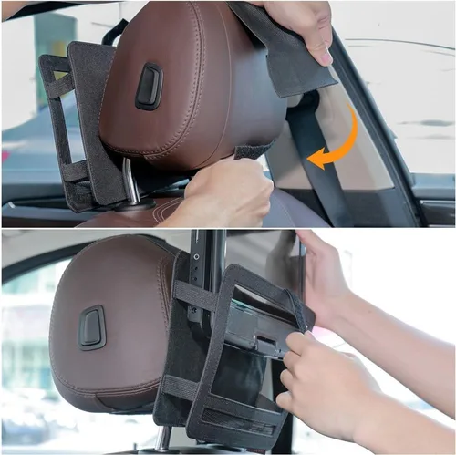 Miniatura 5 de Soporte para reposacabezas del asiento trasero del coche para reproductor de DVD portátil, para reproductores giratorios y abatibles de 10 pulgadas