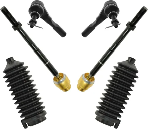 Miniatura 35 de TRQ Kit de dirección interior y exterior para lado del conductor y del pasajero delantero, con cremallera de dirección y fuelle de piñón compatible