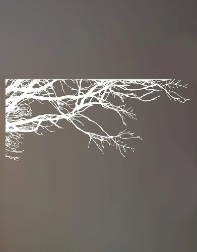 Miniatura 12 de Adhesivo decorativo para pared de árbol grande, ramas negras semi-brillantes, (21 x 50 pulgadas) de izquierda a derecha. Extraíble, no necesita