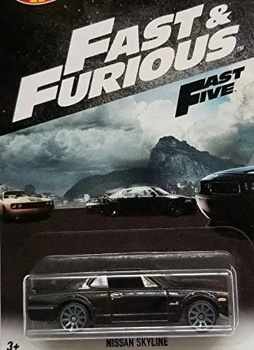 Hot Wheels Fast and Furious 2018 Series Negro Nissan Skyline DIE-CAST Exclusivo, F&F Nissan