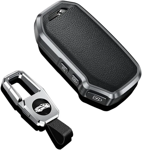 SANRILY Funda para llavero de 3 botones para Kia Forte Sorento Sportage R GT Stinger GT Cerato con control remoto de entrada sin llave, funda de