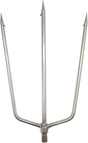 Miniatura 17 de Arpón de pesca, de acero inoxidable, lanza de púas de aleación de aluminio, con tornillo de 0.315 in para pesca al aire libre, aterrizaje de rana