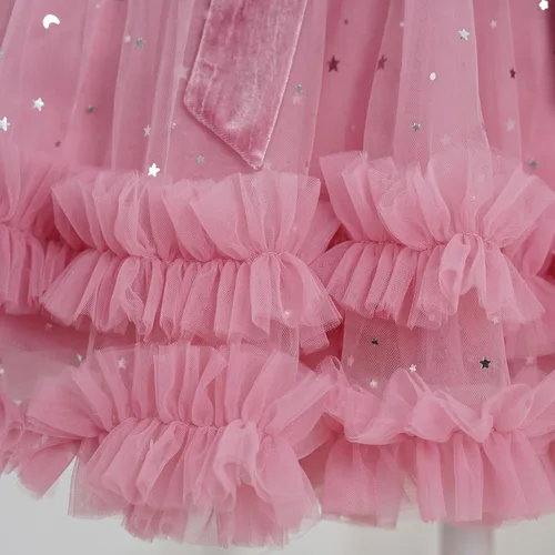 Miniatura 146 de IDOPIP Vestido tutú de terciopelo para niñas pequeñas, vestido de manga larga para princesa, Navidad, cumpleaños, fiesta, boda, vestidos de otoño e