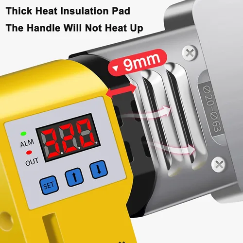 Miniatura 5 de Soldador de fusión,Máquina de fusión en caliente digital con ajuste de temperatura,Máquina de soldadura de tubos de 8.4-23.7 pulgadas,Máquina