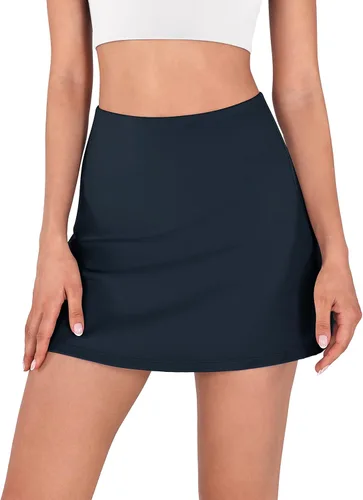 Miniatura 3 de ODODOS Falda pantalón deportiva de tenis para mujer con bolsillos incorporados, faldas activas de golf para deportes, correr, gimnasio, entrenamiento
