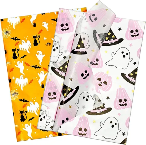 Miniatura 28 de 30 hojas de papel de seda de oro rosa para bolsas de regalo, hojas de ginkgo metálicas, diente de león, papel de seda a granel, papel de seda Hoja