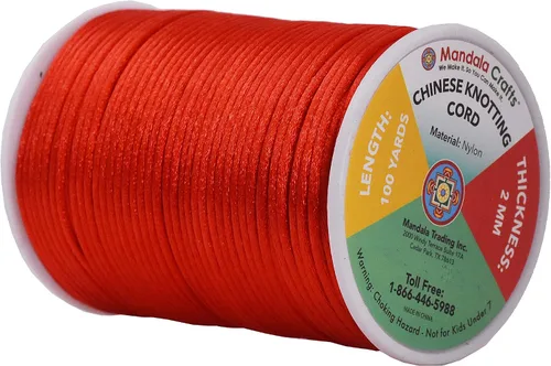 Miniatura 2 de Mandala Crafts - Cordón cola de rata de nailon satinado para hacer nudos chinos, macramé, adornos, joyas