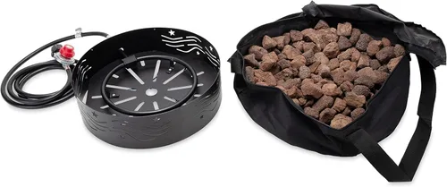 Miniatura 6 de Camco Fogata de propano portátil Cuenta con manguera de 8 pies y regulador ajustable Ideal para campamentos con restricciones de fuego (58047)