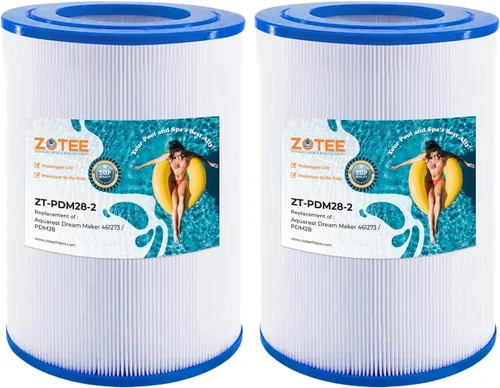 ZOTEE Filtro de repuesto para bañera de hidromasaje Aqua Crest PDM28 461273, Dream Maker 2 Pack