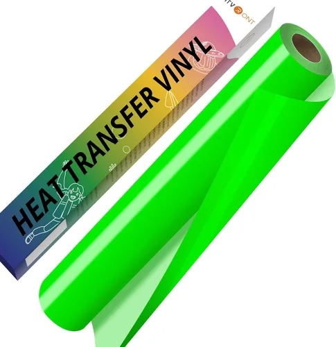 Miniatura 11 de HTVRONT Vinilo HTV de transferencia de calor blanco - 30,5 cm x 36,6 metros de vinilo blanco para planchar para camisetas, rollo de vinilo HTV
